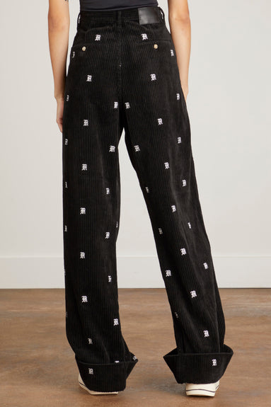 R13 Pants Wide Leg Chino Corduroy in Black R13 Wide Leg Chino Corduroy in Black