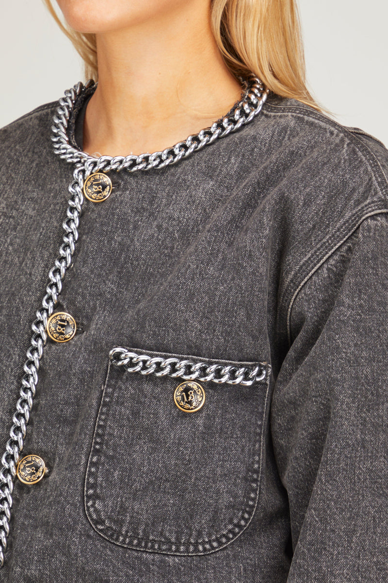 R13 Chain Embellished Cardigan