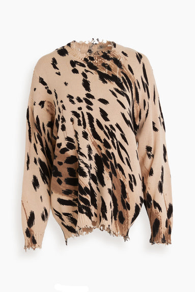 R13 Sweaters Cheetah Oversized Sweater in Cheetah