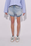 R13 Clothing Cross Over Short in Tilly With Let Down Hem