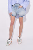 R13 Clothing Cross Over Short in Tilly With Let Down Hem