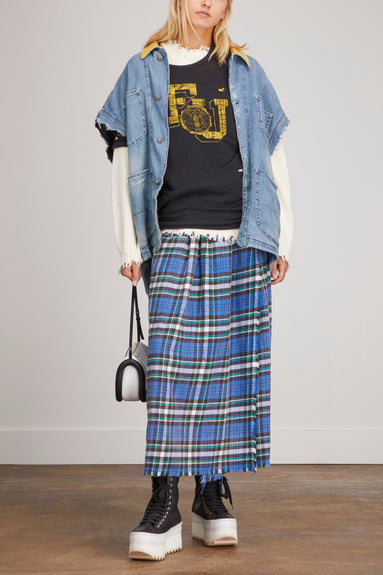 R13 Skirts Kilt Skirt in Blue/Green Plaid