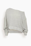R13 Sweatshirts Off Shoulder Patti Sweatshirt in Heather Grey R13 Off Shoulder Patti Sweatshirt in Heather Grey
