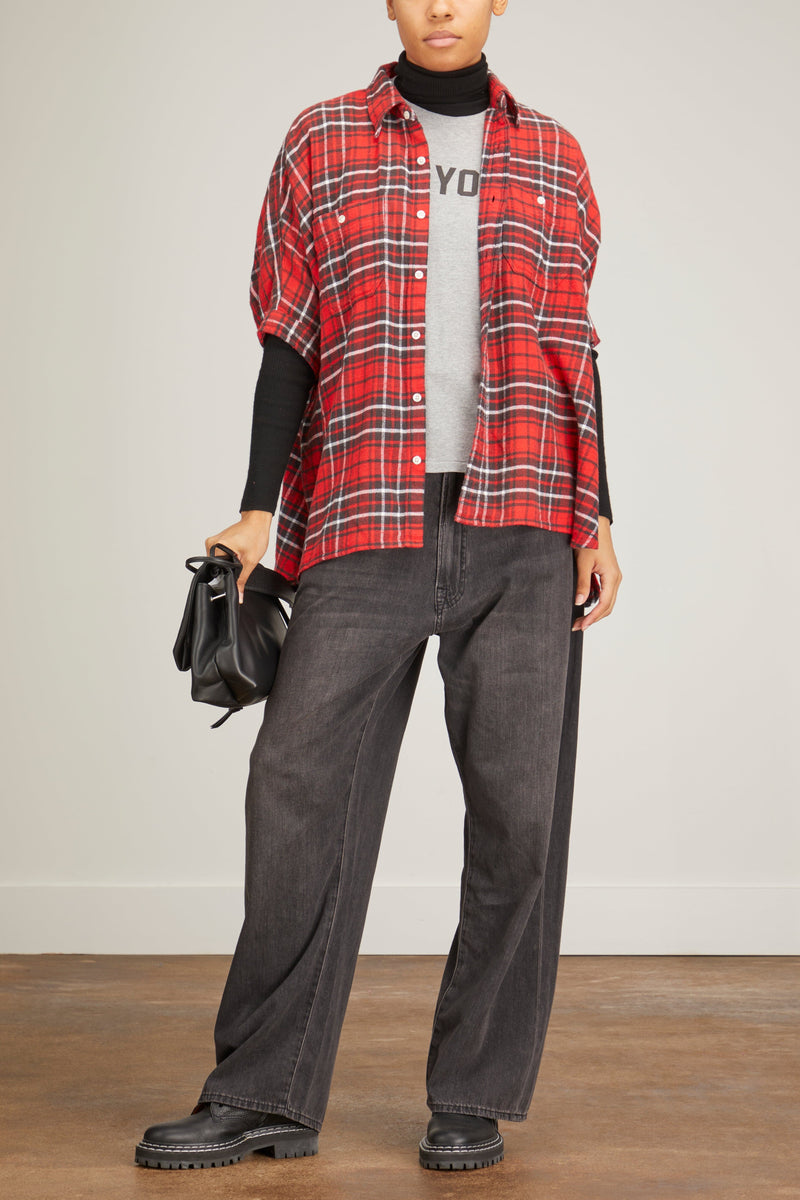 R13 Plaid Oversized Boxy Shirt in Red – Hampden Clothing