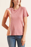 Raquel Allegra Tops Signature Jersey Slim Tee in Pink Sunrise Tie Dye Raquel Allegra Signature Jersey Slim Tee in Pink Sunrise Tie Dye