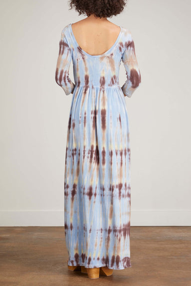 Raquel Allegra Dresses Ballerina Maxi Dress in Grey Hills Forms Tie Dye