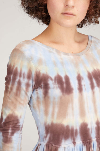 Raquel Allegra Dresses Ballerina Maxi Dress in Grey Hills Forms Tie Dye