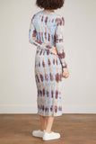 Raquel Allegra Dresses Fitted Long Sleeve Dress in Grey Hills Forms Tie Dye