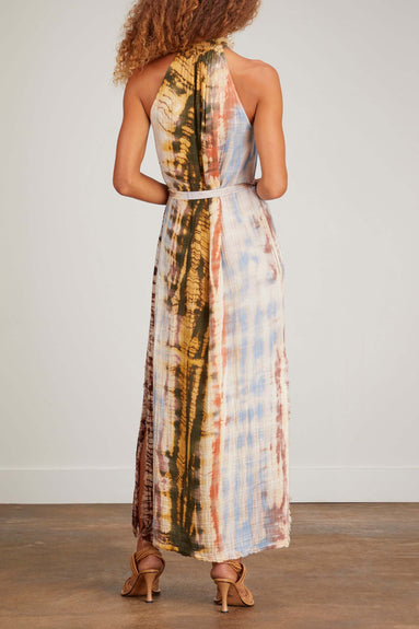 Raquel Allegra Dresses Halter Dress in Red Yellow Cliffs Tie Dye Raquel Allegra Halter Dress in Red Yellow Cliffs Tie Dye