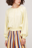 Rodebjer Tops Lorelei Satin Blouse in Sun Ray