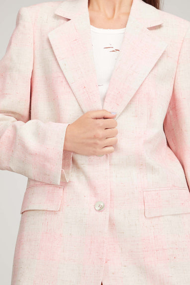 Rodebjer Tops Violante Silkcheck Blazer in Pink