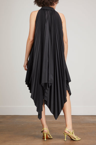 Rosetta Getty Dresses Pleated Shirt Dress in Black