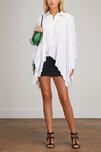 Rosetta Getty Tops Pleated Shirt in White