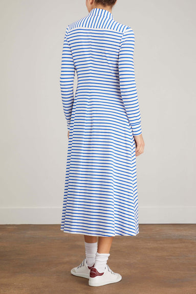 Rosetta Getty Dresses Slim Shirtdress in Blue/White Stripe