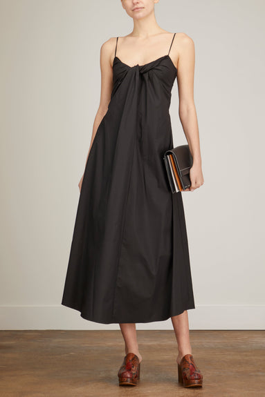 Rosetta Getty Dresses Twist Front Slip Dress in Black
