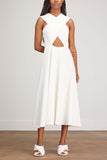 Rosetta Getty Dresses Cross Front Cutout Dress in White
