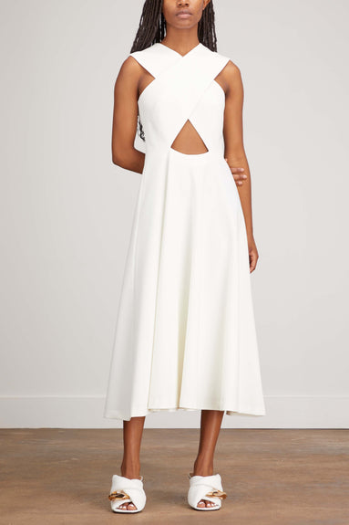 Rosetta Getty Dresses Cross Front Cutout Dress in White