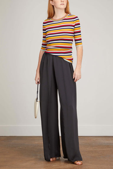 Rosetta Getty Pants Split Front Pant in Black Rosetta Getty Split Front Pant in Black
