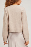 Sablyn Sweaters Ali Long Sleeve Cashmere Sweater in Flax