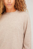 Sablyn Sweaters Ali Long Sleeve Cashmere Sweater in Flax