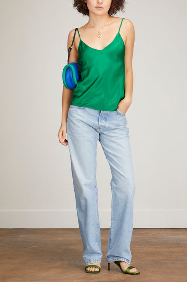 Sablyn Tops Gloria Silk Camisole Top in Rainforest
