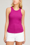 Sablyn Tops Jameela Rib Tank in Raspberry Sablyn Jameela Rib Tank in Raspberry