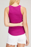 Sablyn Tops Jameela Rib Tank in Raspberry Sablyn Jameela Rib Tank in Raspberry