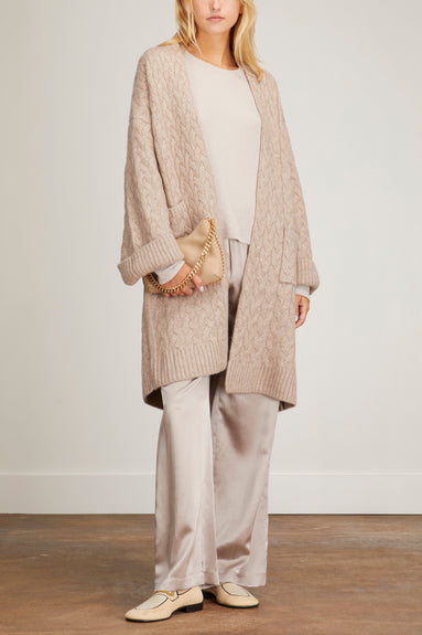 Sablyn Tops Ryder Long Sleeve Ribbed Tee in Flax