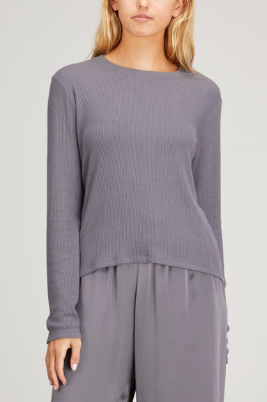 Sablyn Sweatshirts Ryder Rib Pullover in Thunder