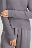 Sablyn Sweatshirts Ryder Rib Pullover in Thunder