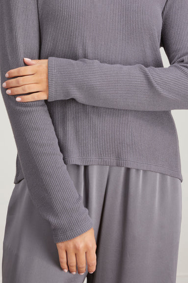 Sablyn Sweatshirts Ryder Rib Pullover in Thunder