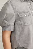 Sacai Tops Denim Shirt in Gray