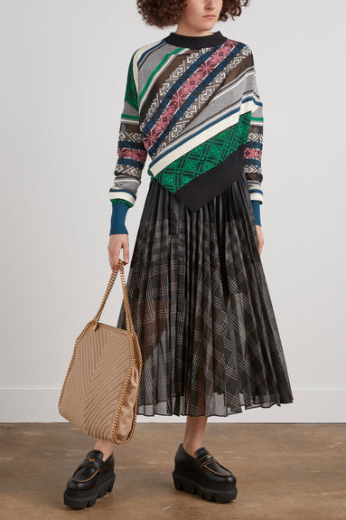 Sacai Sweaters Rug Jacquard Knit Pullover in Multi