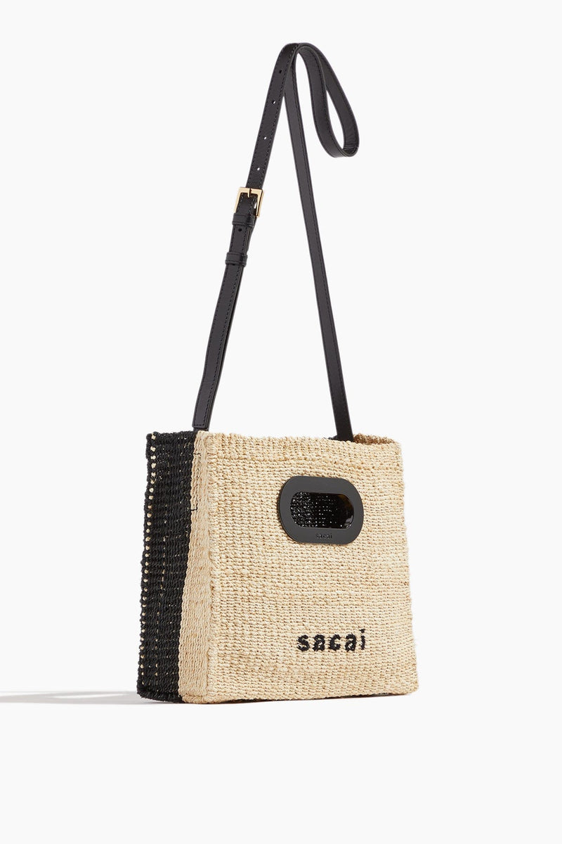 Sacai Abaka Small Shopper Bag in Black/Natural – Hampden Clothing