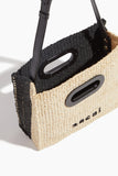 Sacai Top Handle Bags Abaka Small Shopper Bag in Black/Natural Sacai Abaka Small Shopper Bag in Black/Natural