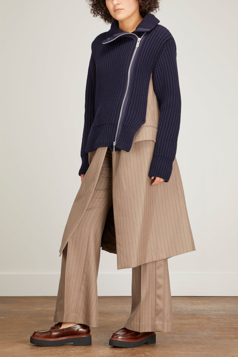 Sacai Chalk Stripe Pants in Beige – Hampden Clothing