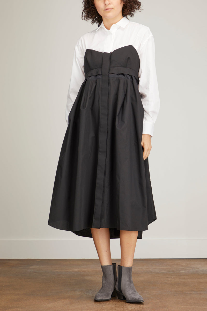 Sacai Cotton Poplin Dress in Off White/Black – Hampden Clothing