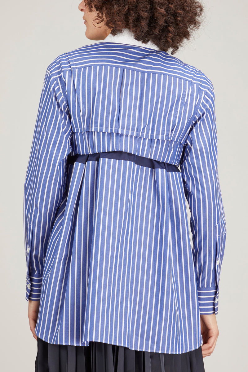 Sacai Cotton Poplin Shirt in Blue Stripe – Hampden Clothing