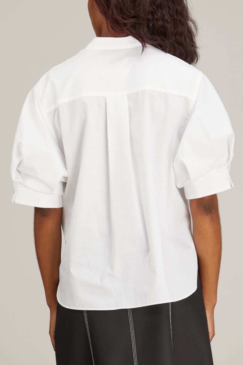 Cotton jersey T-shirt in off white