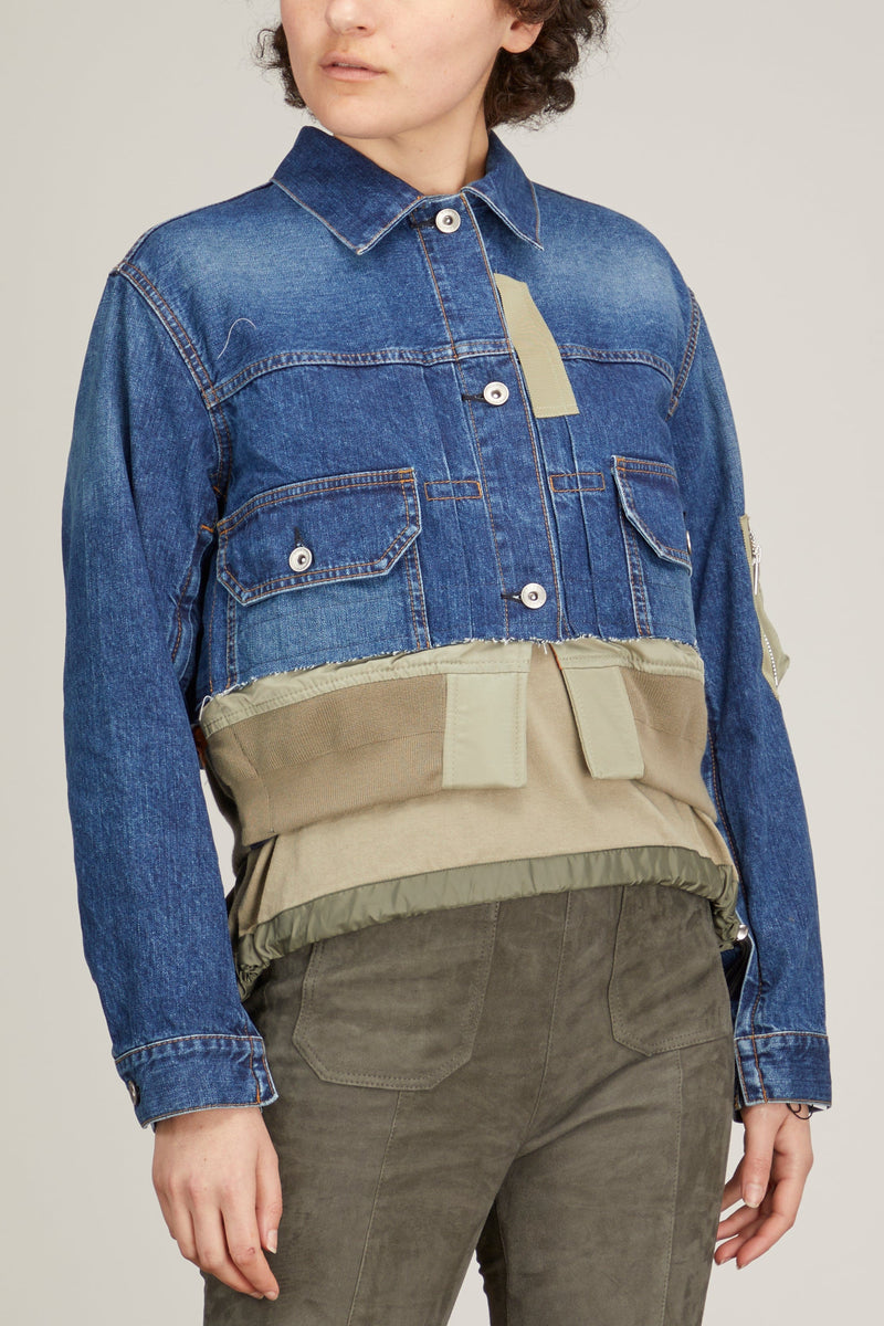 Sacai Denim Blouson in Blue – Hampden Clothing