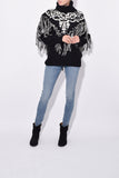 Sacai Clothing Floral Jacquard Pullover in Black