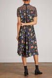 Sacai Dresses Flower Print Cotton Jersey Dress in Black Sacai Flower Print Cotton Jersey Dress in Black