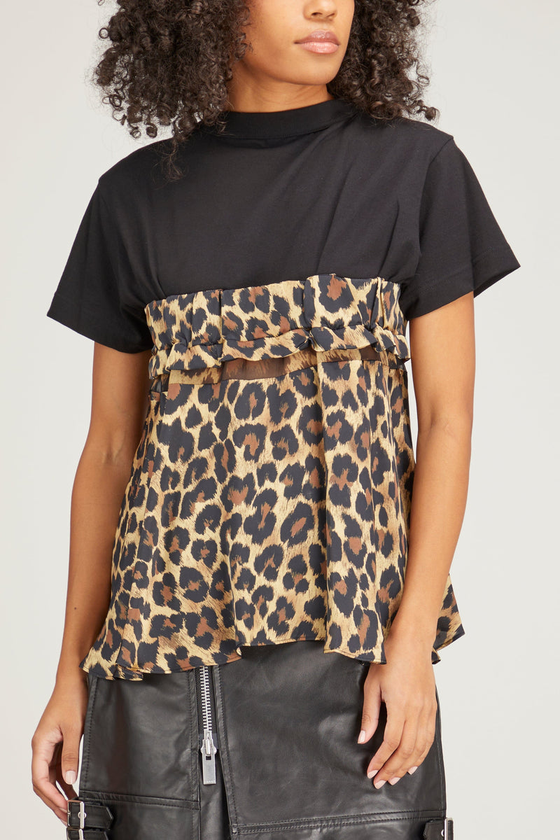 sacai WOMEN Leopard Print T-Shirt レオパードレオパードプリント