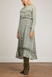Sacai Dresses Leopard Print x Knit Dress in Khaki