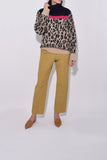 Sacai Clothing Leopard Pullover in Beige