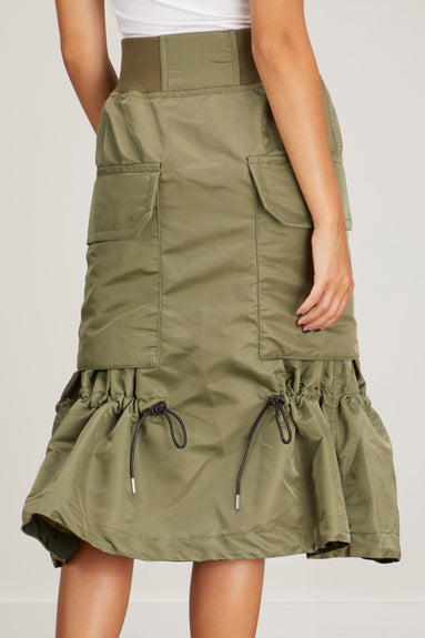 Sacai Skirts Nylon Twill Skirt in Khaki Sacai Nylon Twill Skirt in Khaki