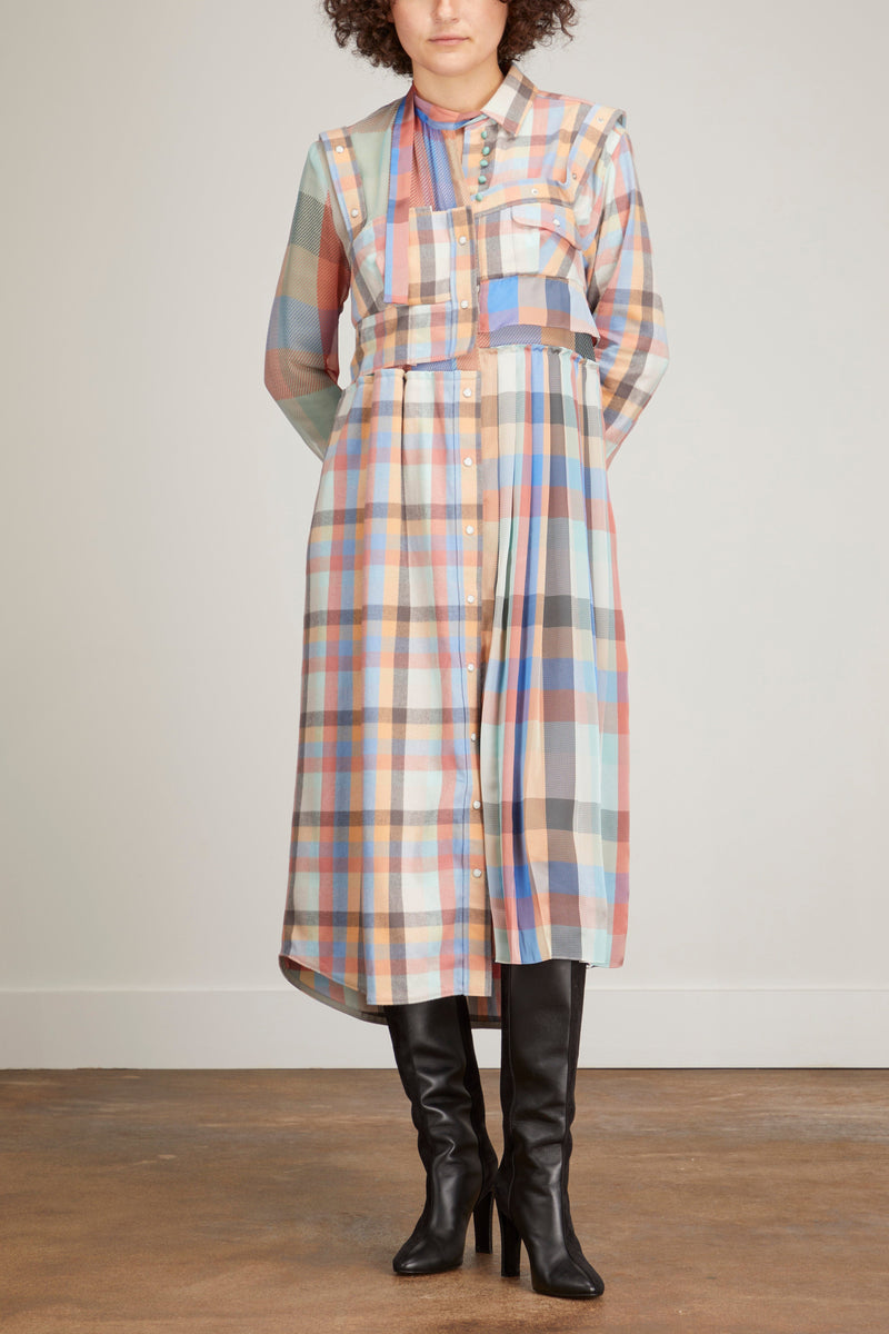 Sacai Plaid Dress in Multi – Hampden Clothing