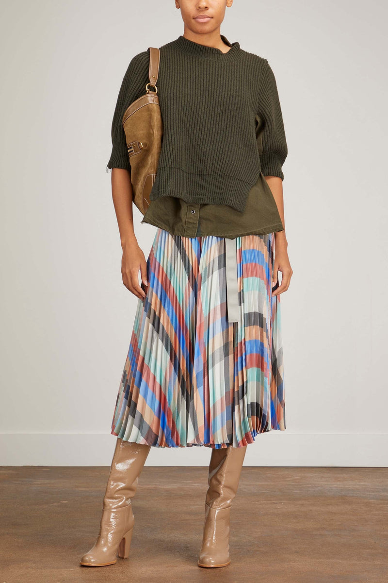 Sacai Plaid Skirt in Multi – Hampden Clothing