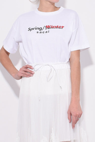 Sacai Clothing Printed T-Shirt in White