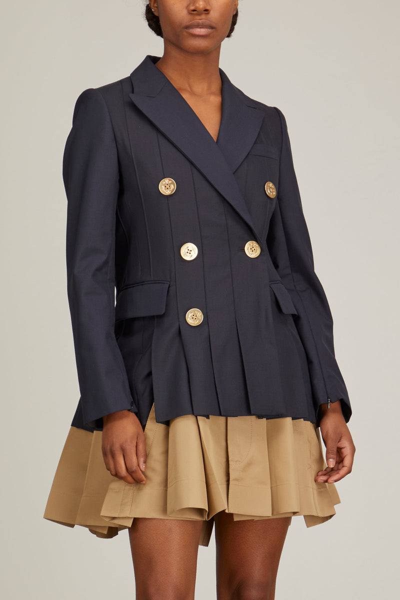 Sacai Suiting Cotton Gabardine Jacket in Navy – Hampden Clothing